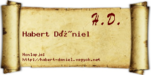 Habert Dániel névjegykártya